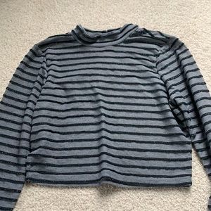 Sparkly cropped mini turtleneck